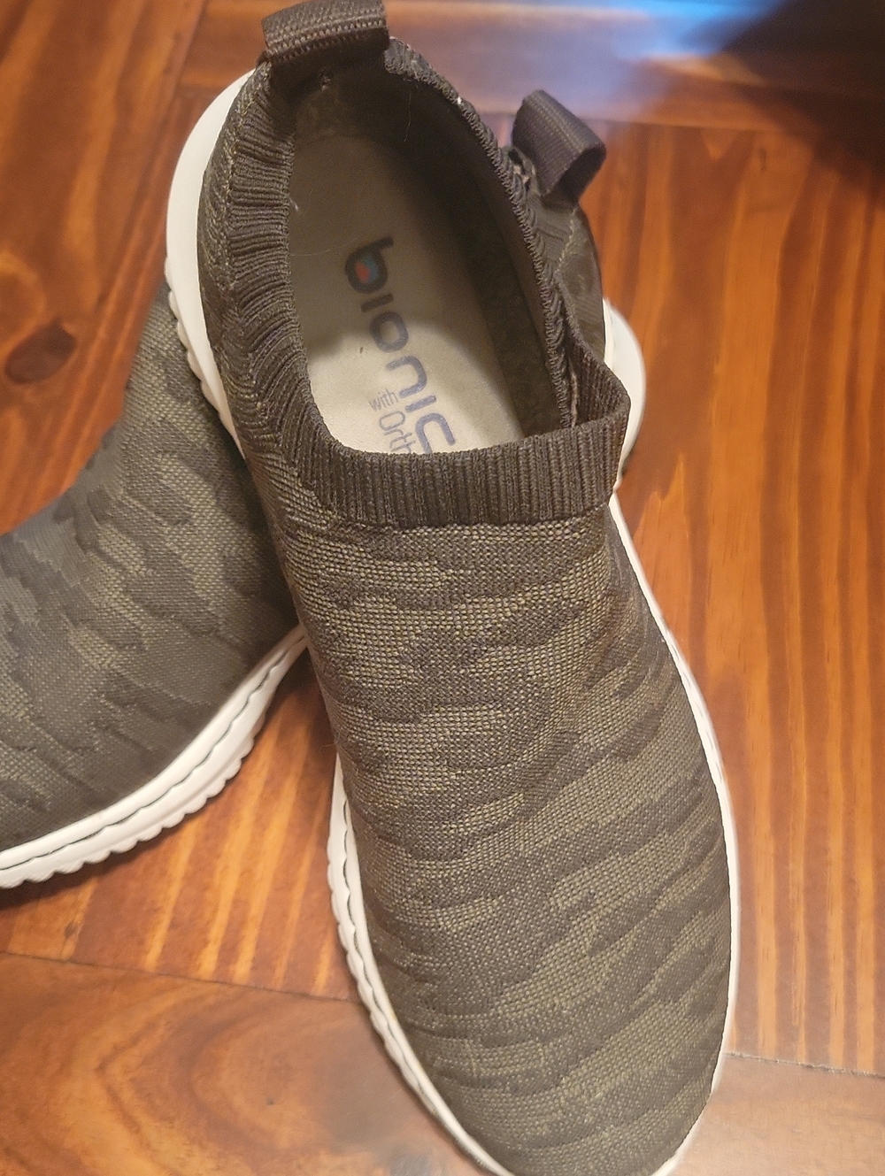 Bionica Green Camo Slip-On Knit Shoe